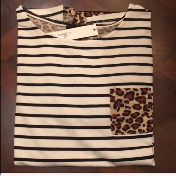 New Striped and Leopard Top - Picture 5 of 5
